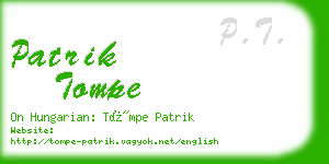 patrik tompe business card